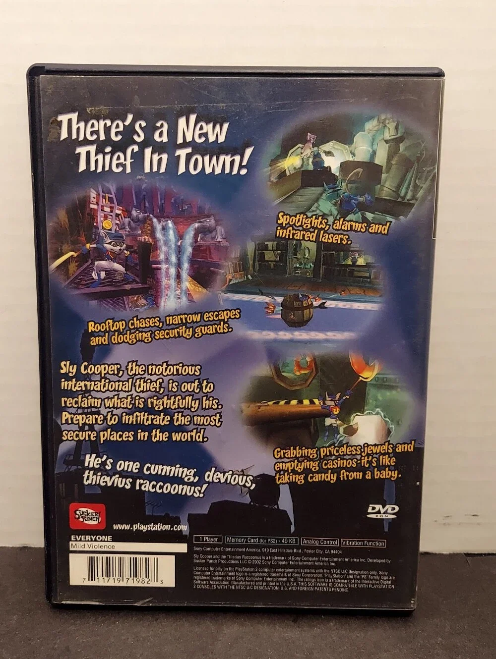 Sly Cooper and the Thievius Raccoonus PlayStation 2 PS2 Black Label Complete CIB